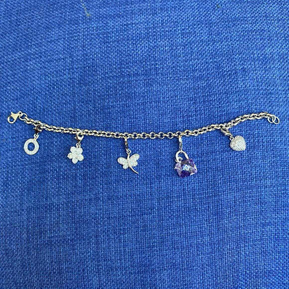 Bracelet with 5 adjustable charms - Picture 2 of 6
